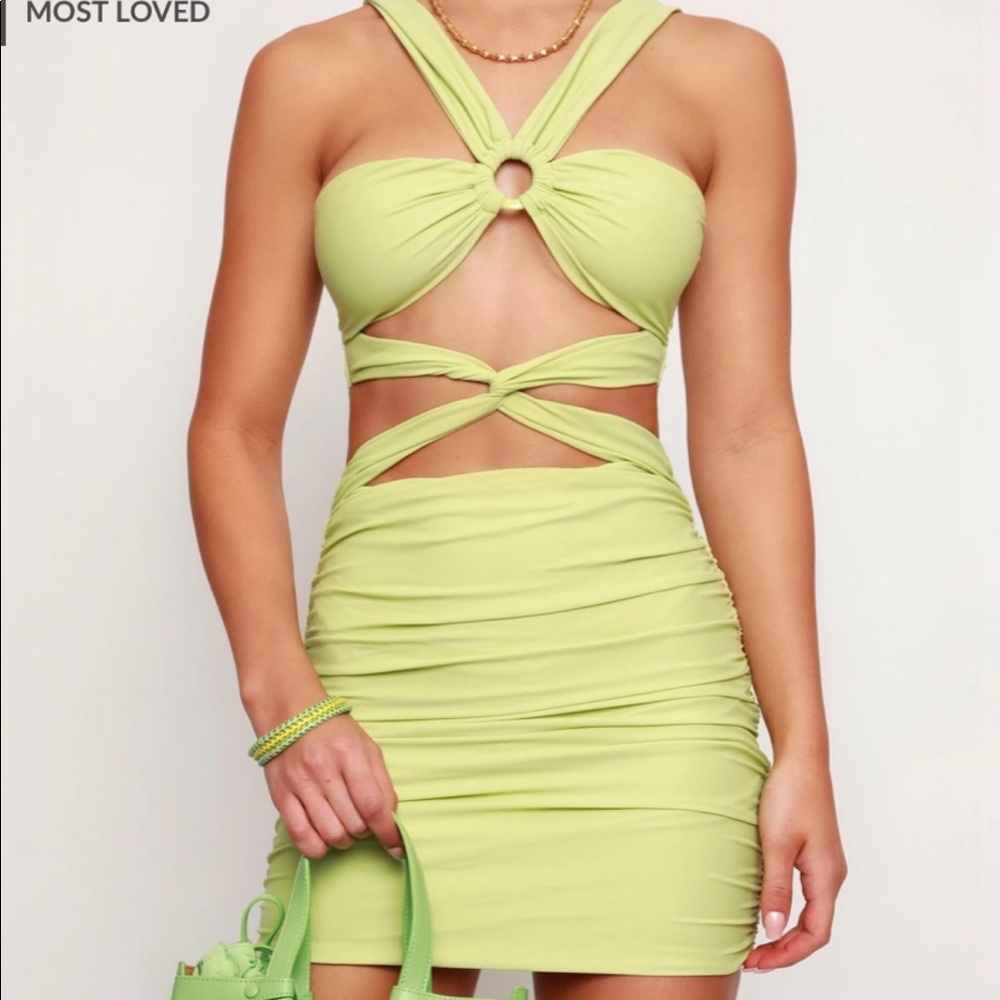 TIGER MIST CALLANIE STRAPPY RING GREEN DRESS 👗